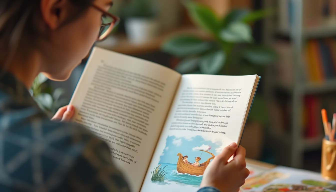 Author reading children book